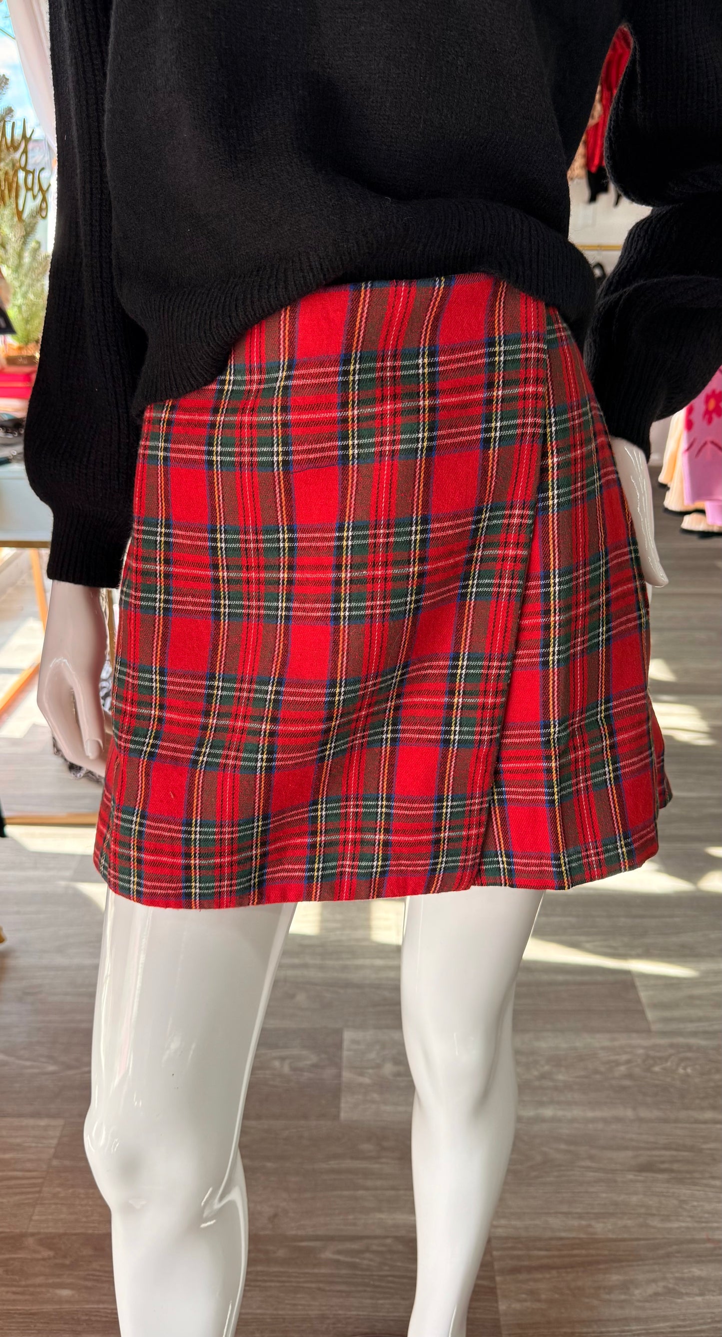 Christmas Plaid Skort