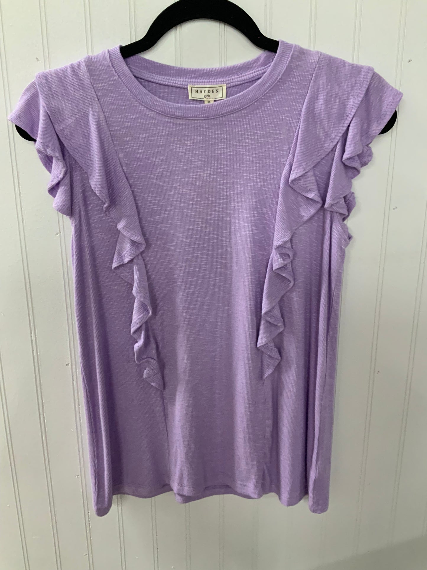 Tween Lavender Ribbed Top