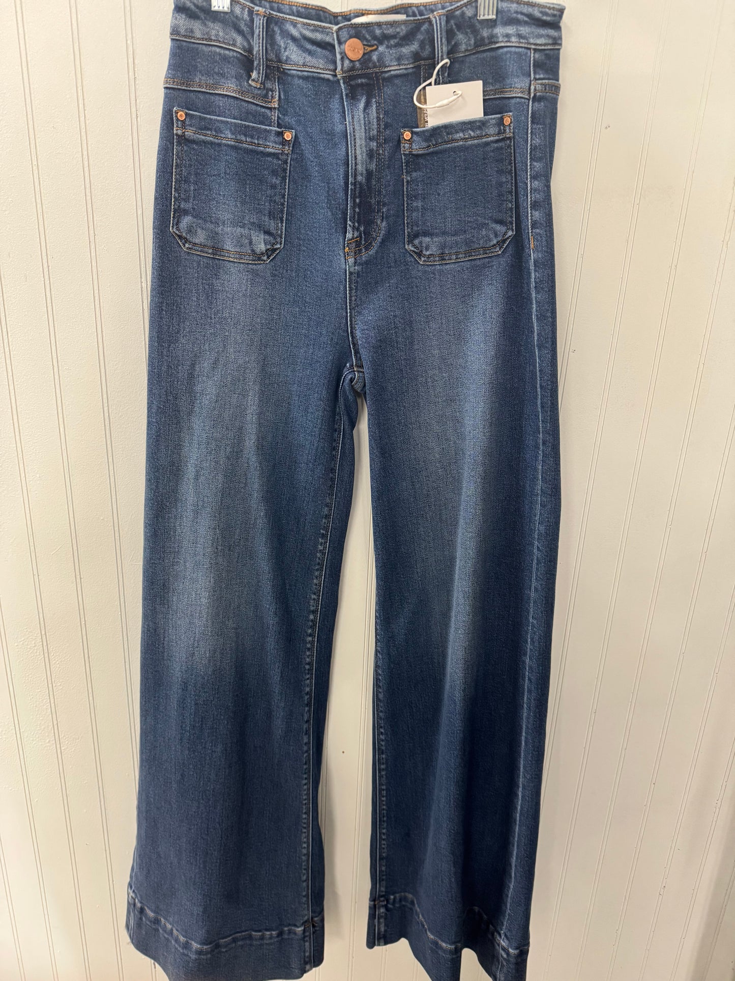 High Rise Patch Pocket Jeans