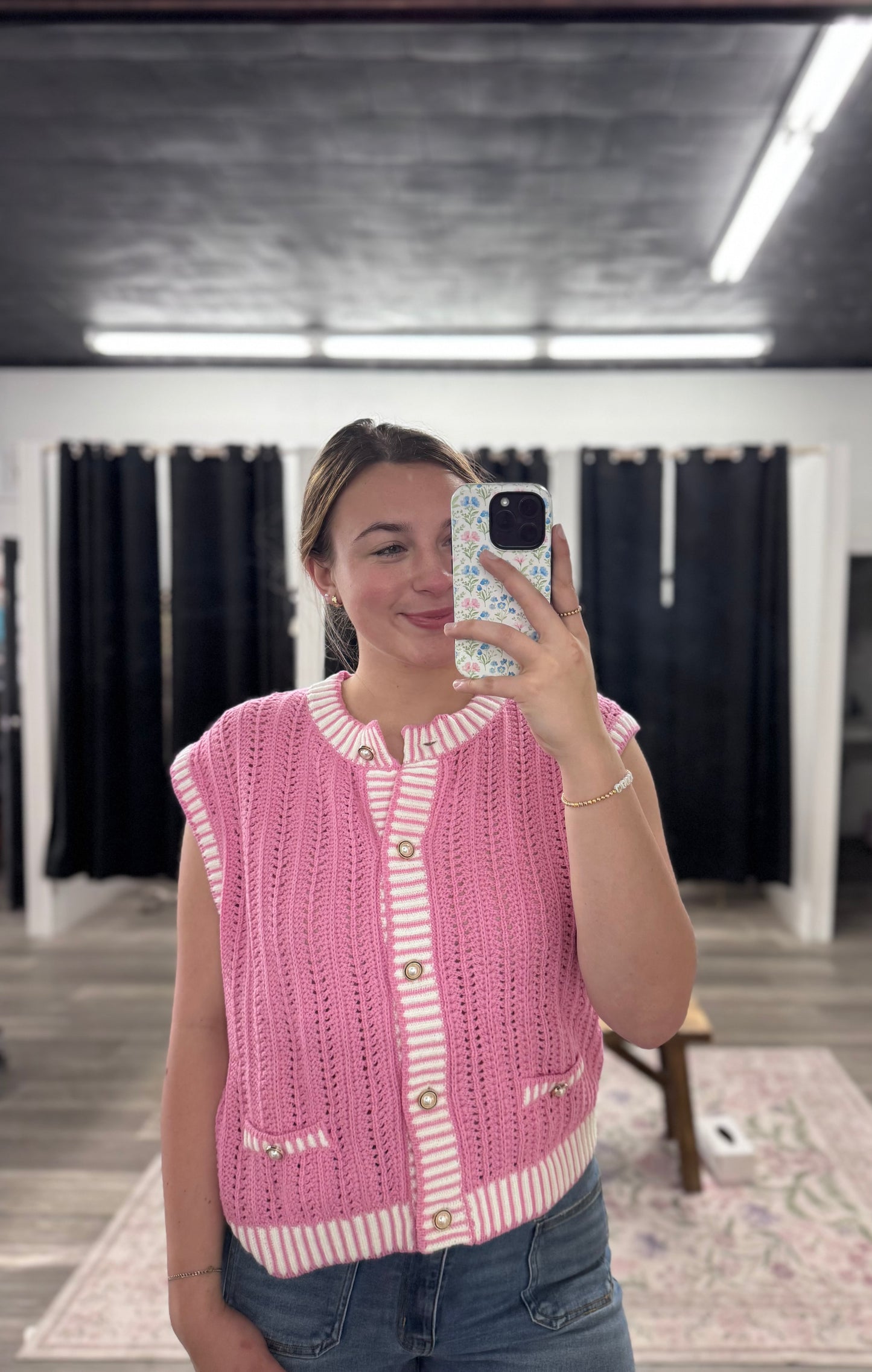 Fancy Pink Knit Top