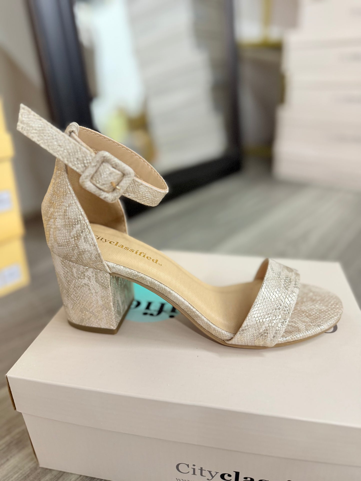 Step It Up Gold Classy Heels