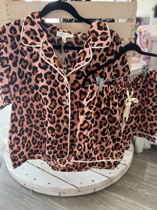 Pink Leopard PJ Set