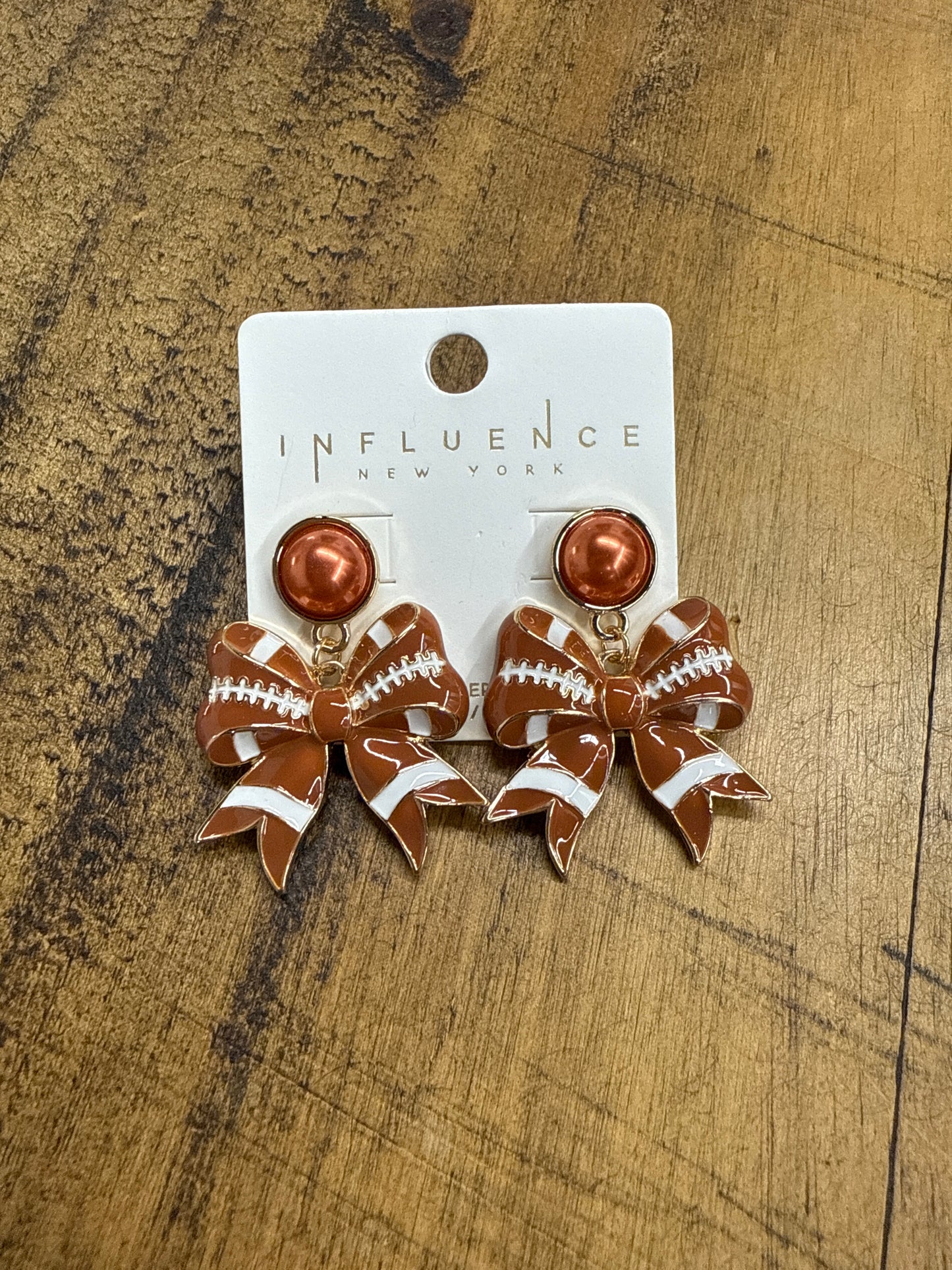 Football Bow Earrings