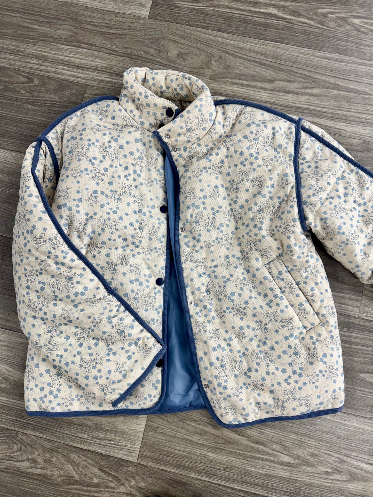 Blue Blossom Puffer Jacket