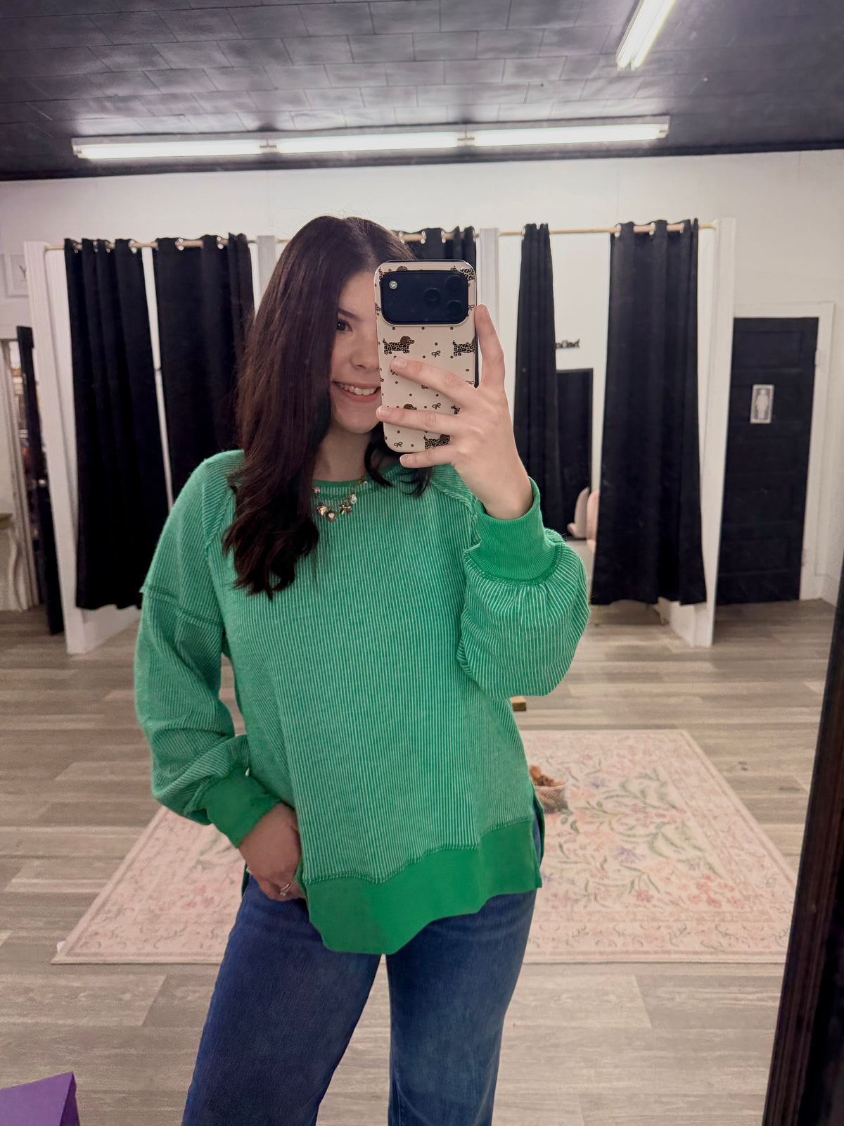 Sammie Green Stay Cozy Long Sleeve Top