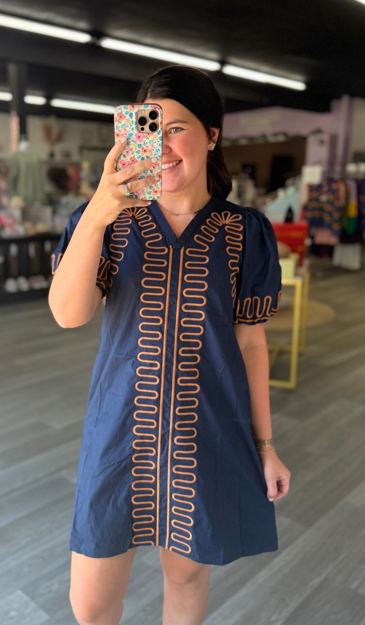 Navy & Gold Dress