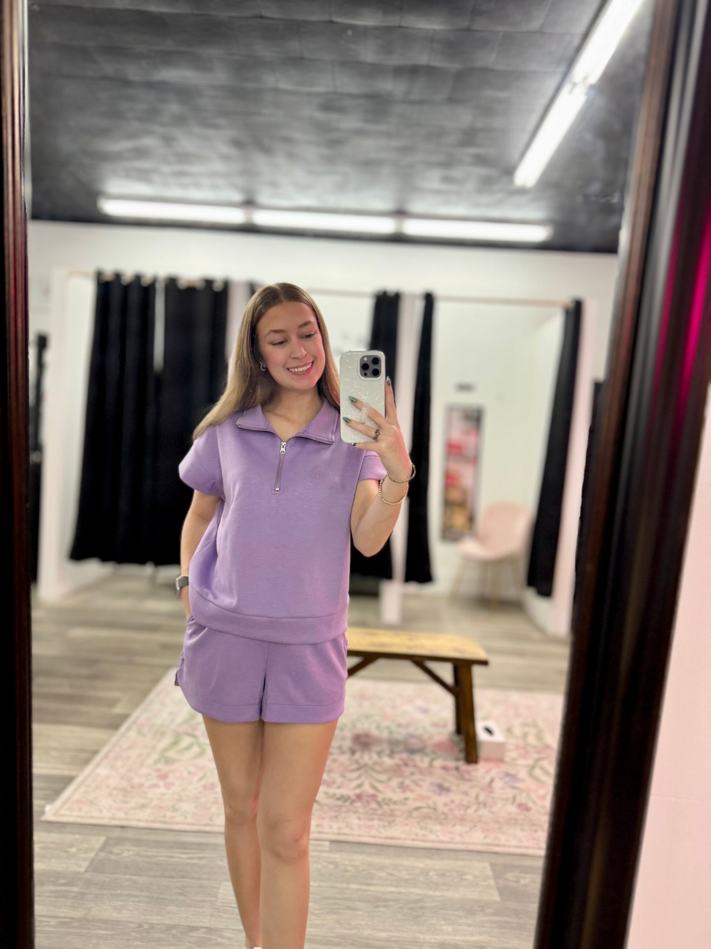 Scuba Half Zip Short Set