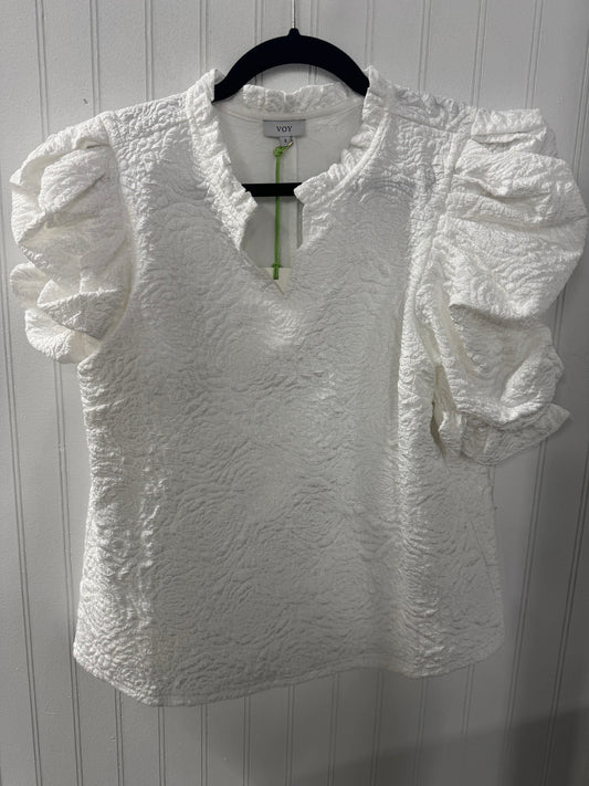 Ivory Floral Jacquard Top