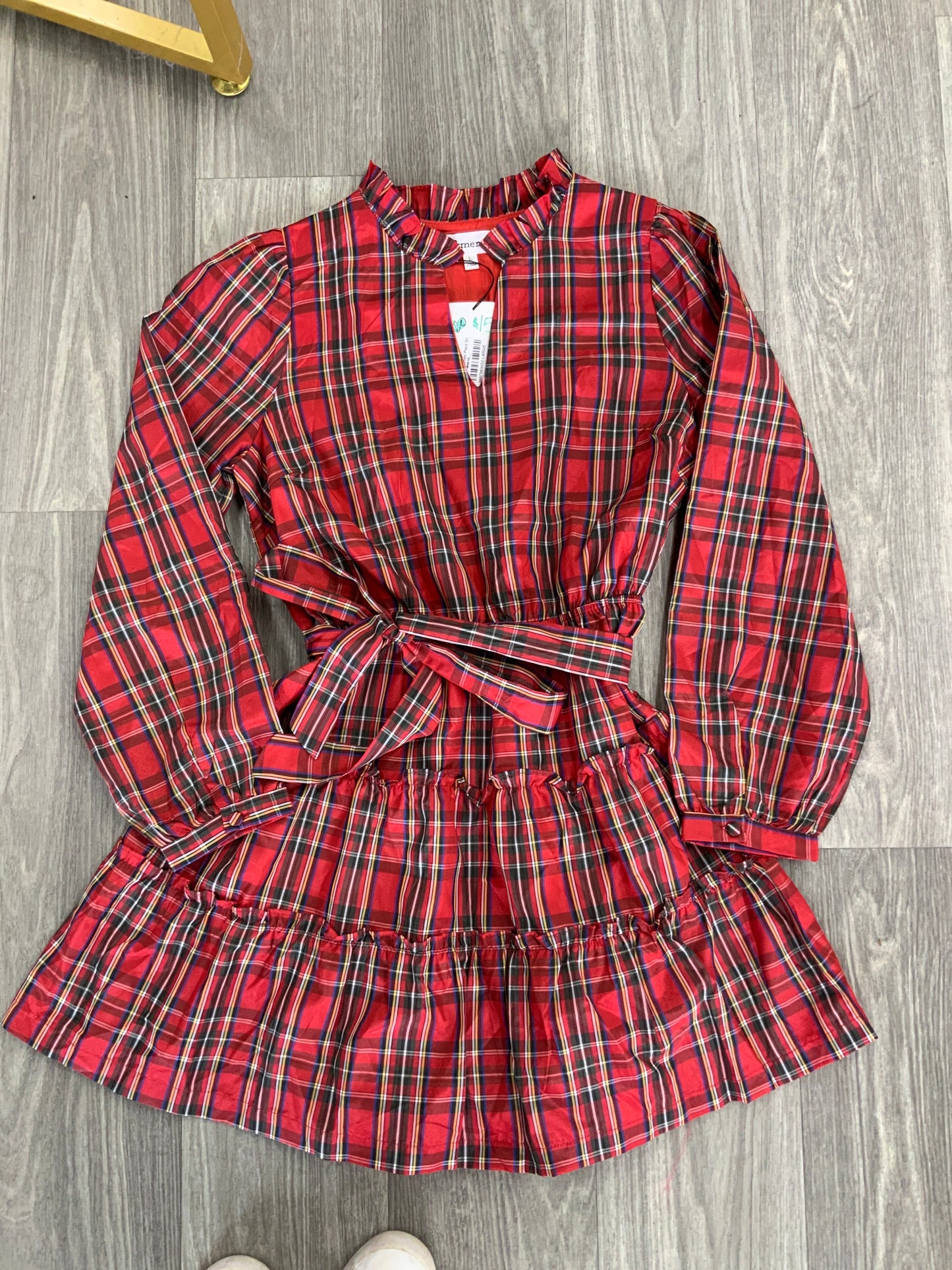 Mistletoe Christmas Plaid Dress