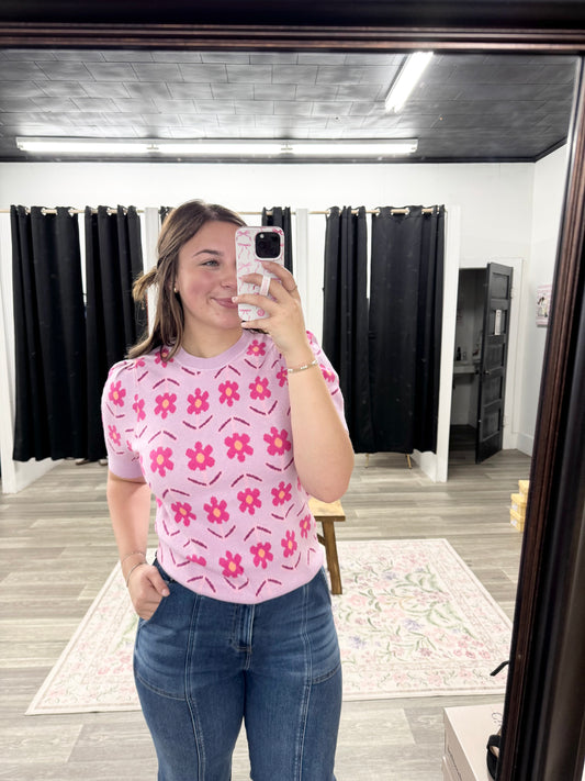Floral Sweater Top