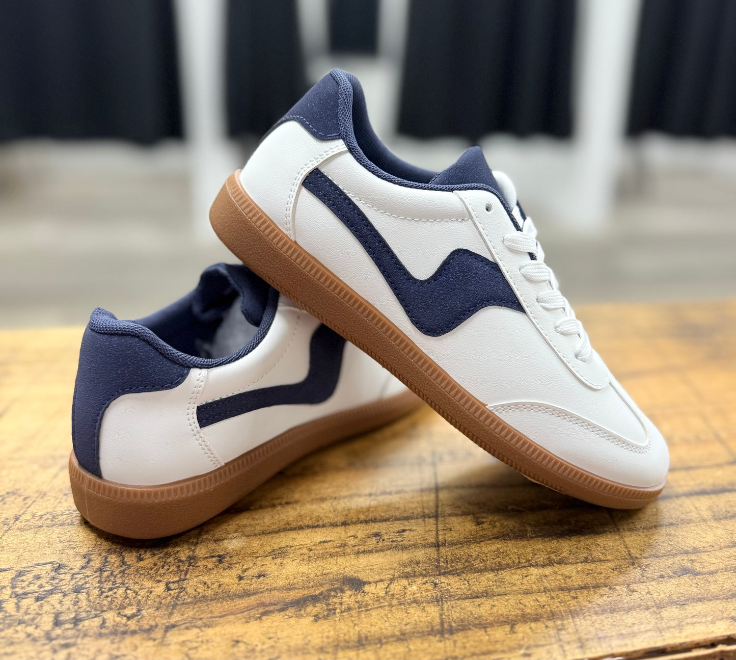 Navy & White Sneakers