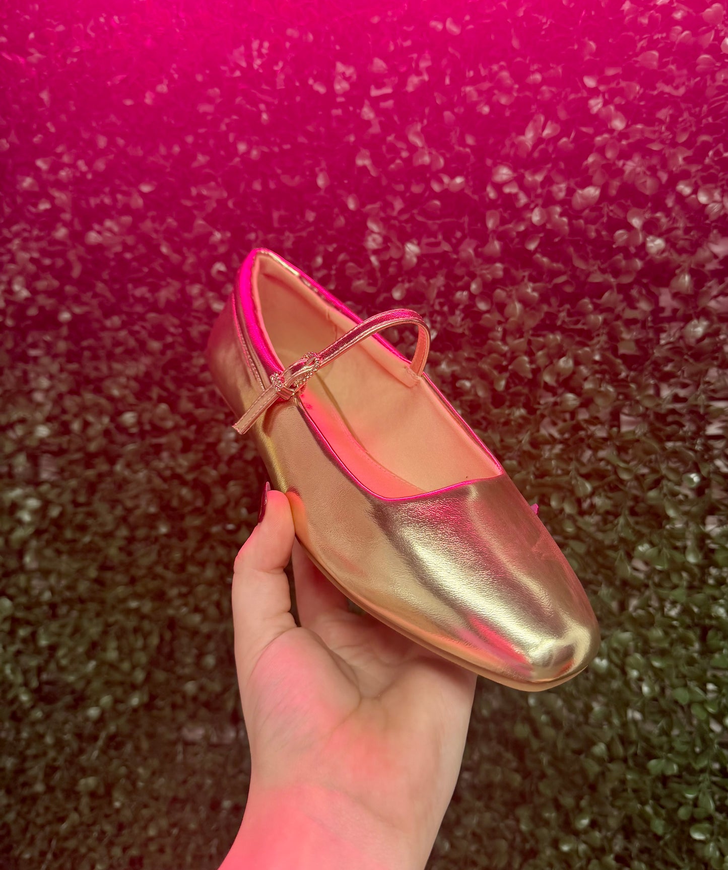 Gold Ballet Flats