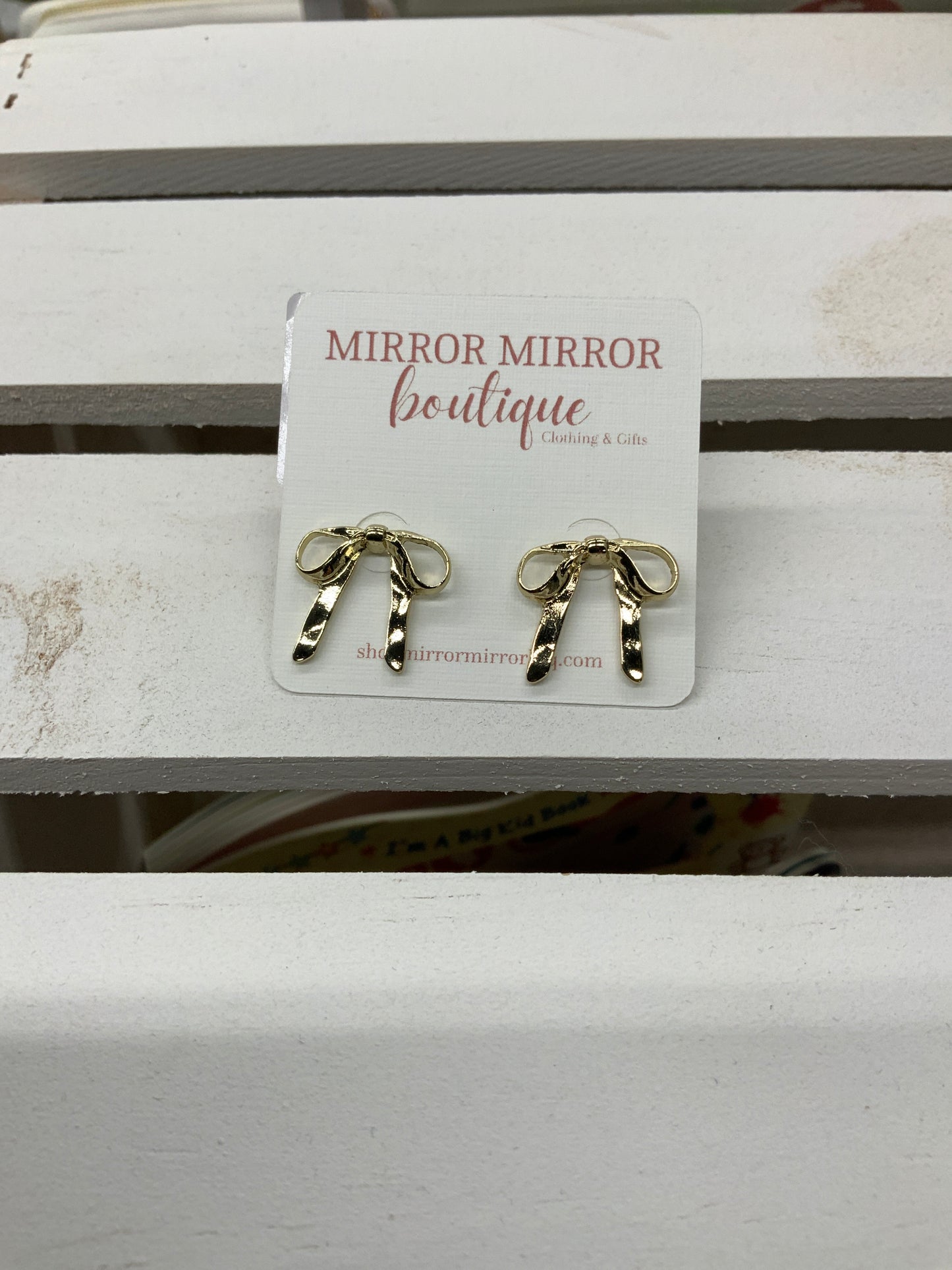 Gold Bow Earrings