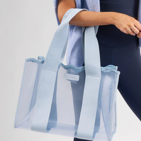 Case Mate Carolina Blue Crochet Wave Jelly Tote
