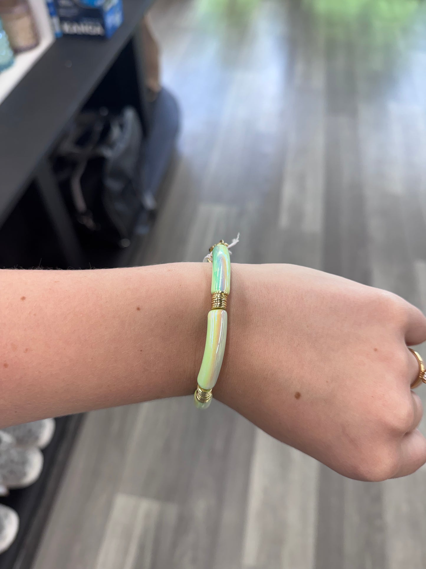 Tube Bamboo Metallic Bracelet