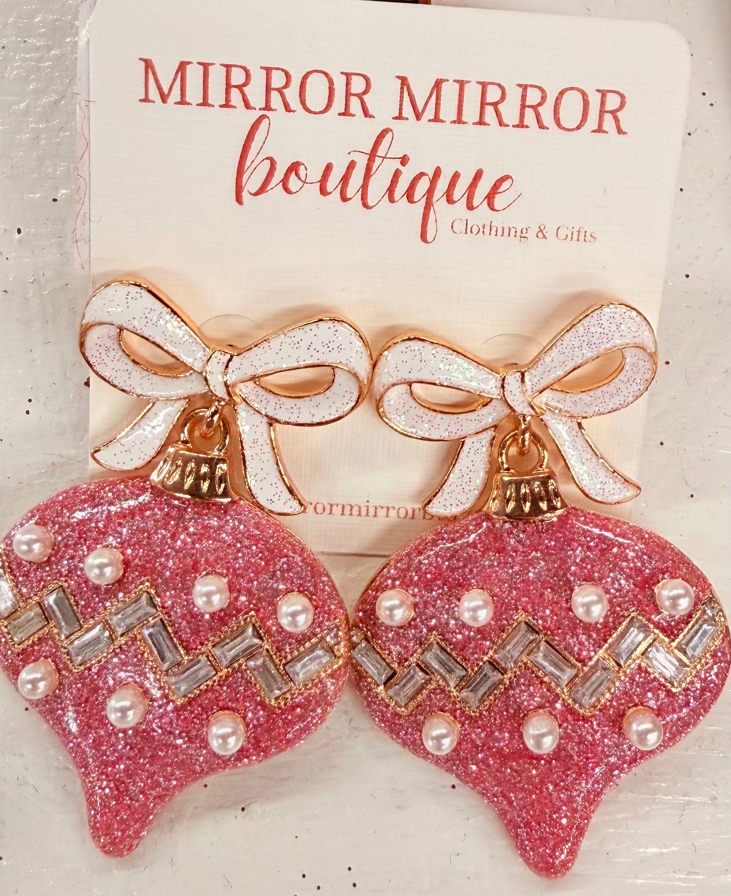 Pink Pearl Ornament Earrings