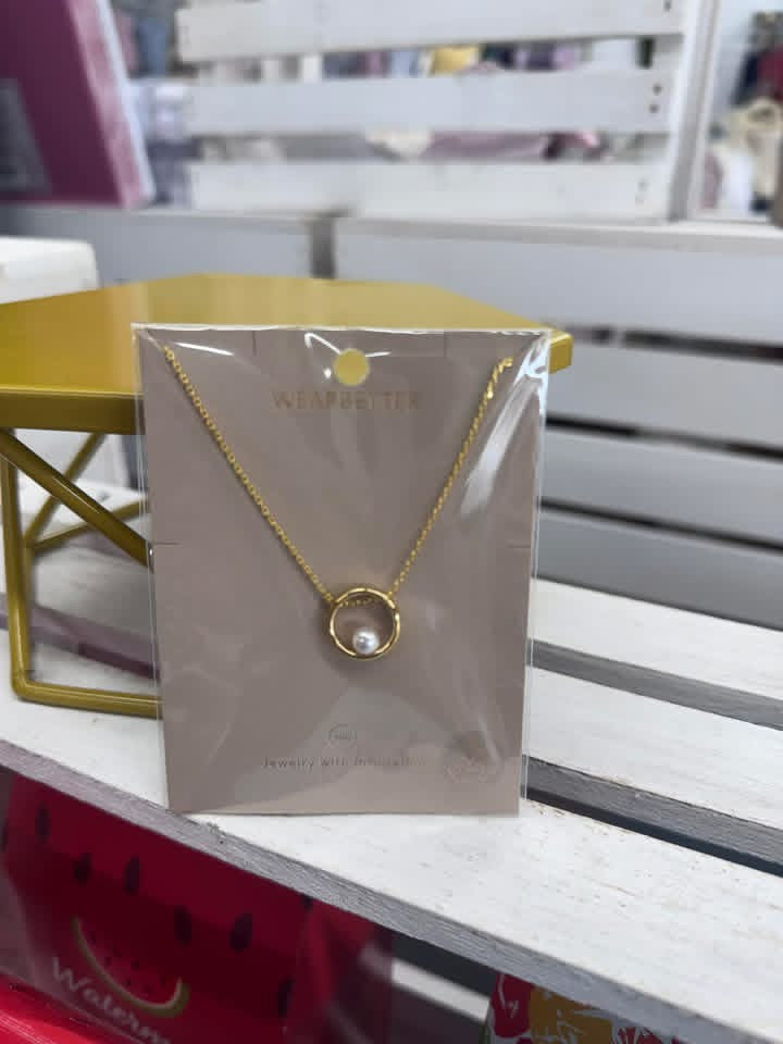 Pearl Ring Pendant Necklace