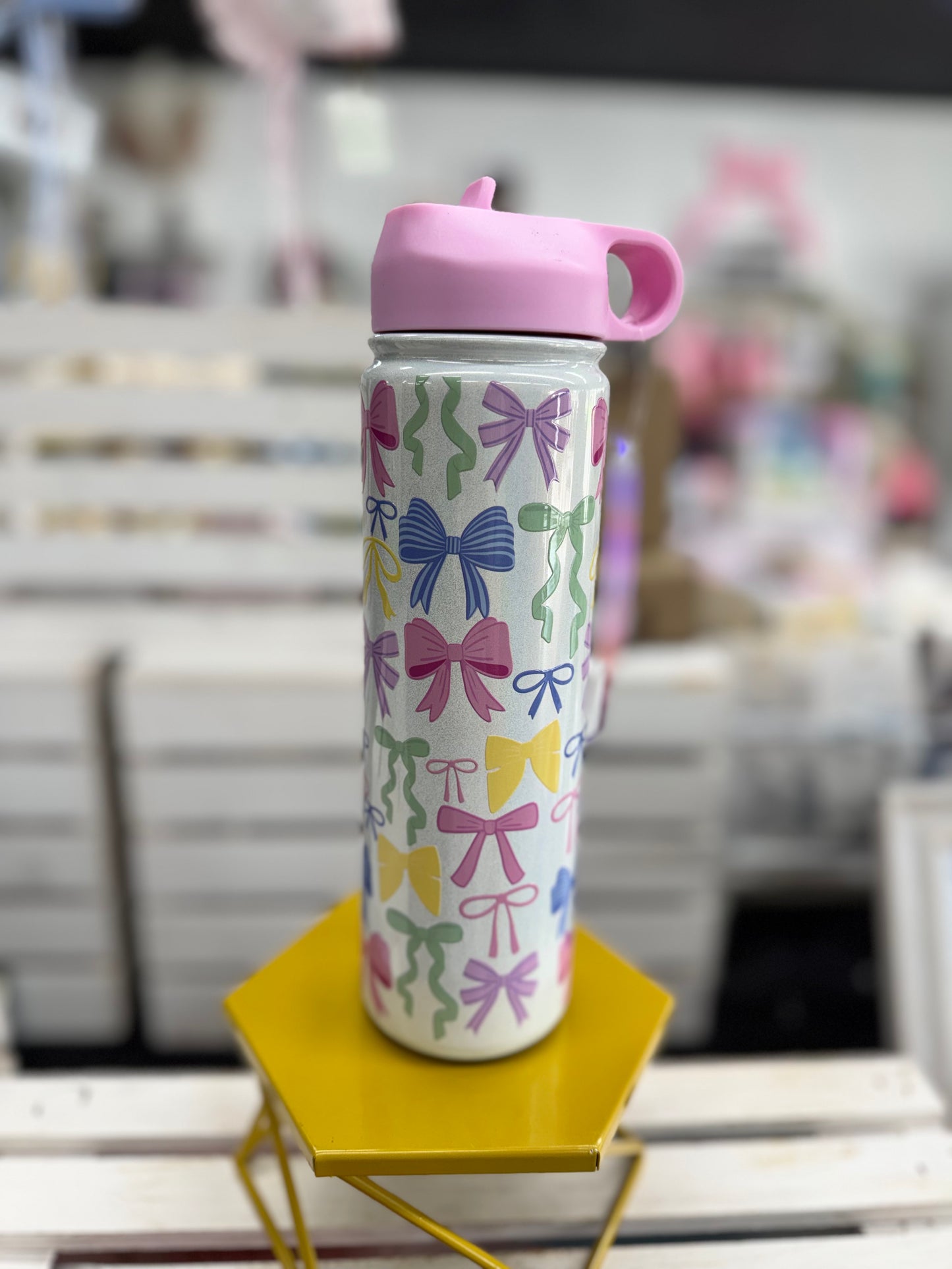 Colorful Bows Water Bottle
