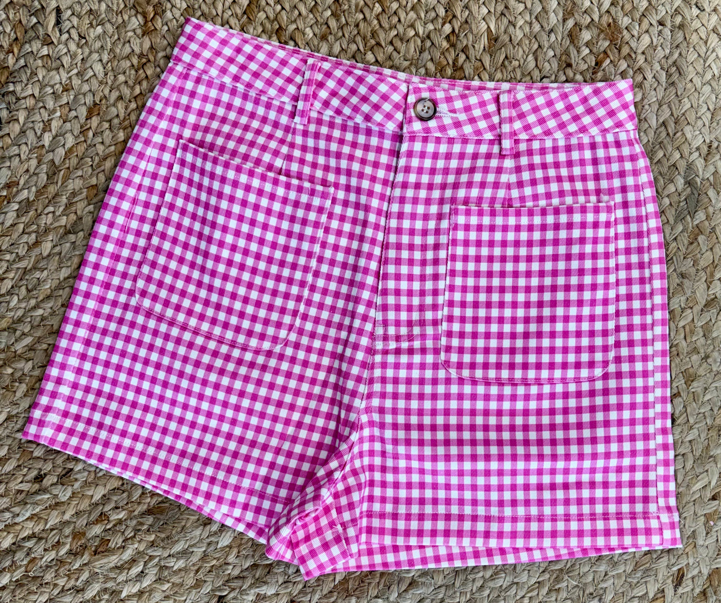Pink Gingham Shorts