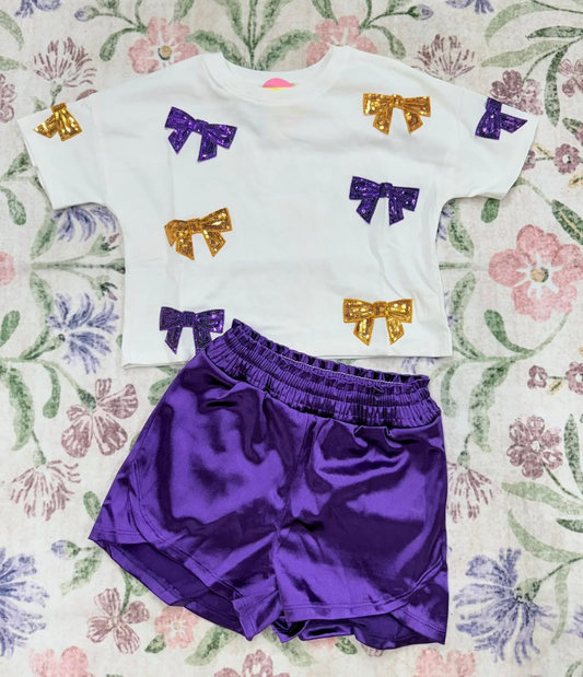 Tween LSU Sequin Short Set