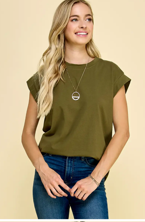 Stay Basic Olive Top