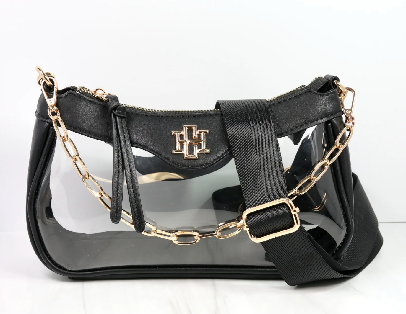 Cassidy Clear Black Crossbody