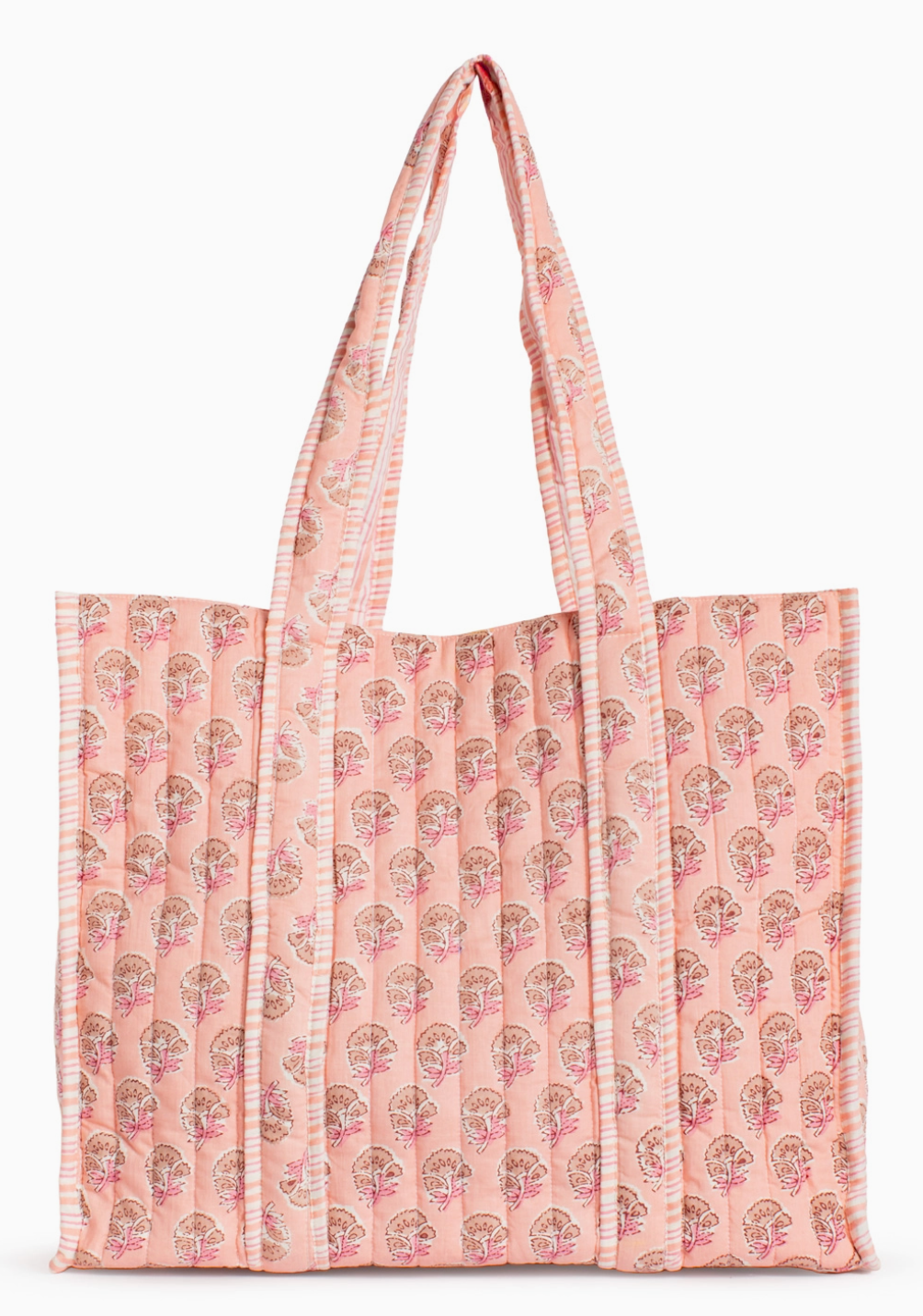 Layla Quilted Tote Pink