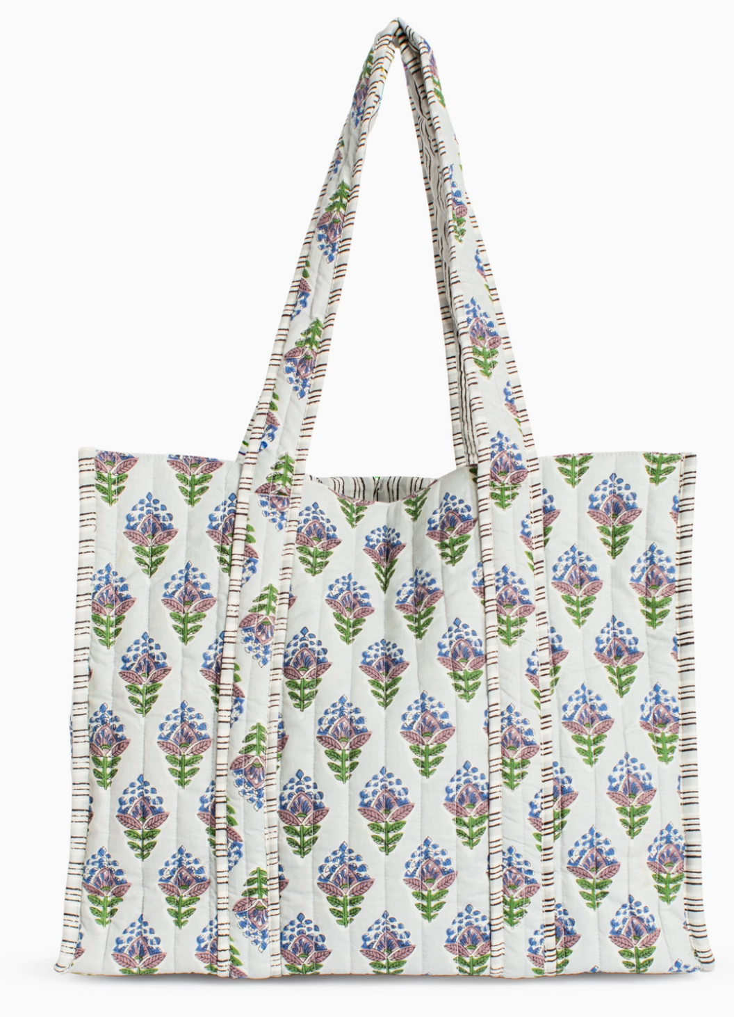 Leighton Quilted Tote Blue