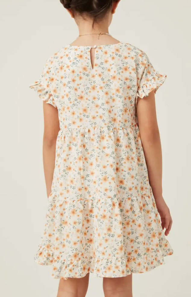 Tween Floral Tiered Dress
