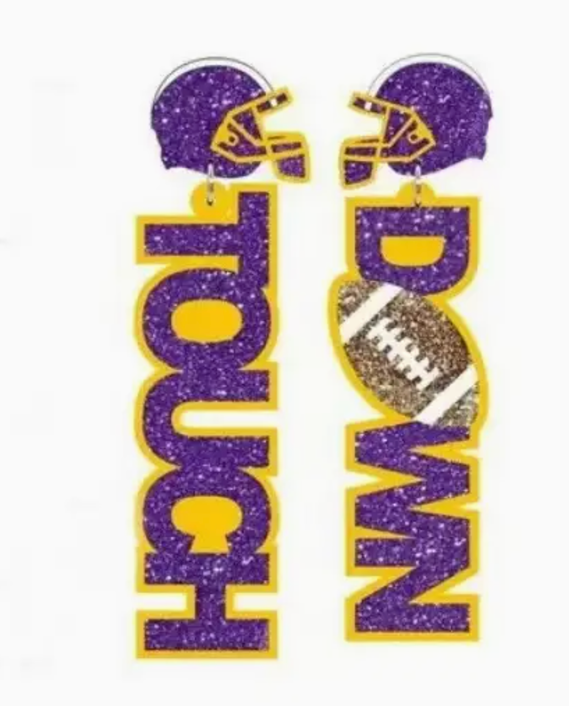 LSU Touchdown Acrylic Earrings