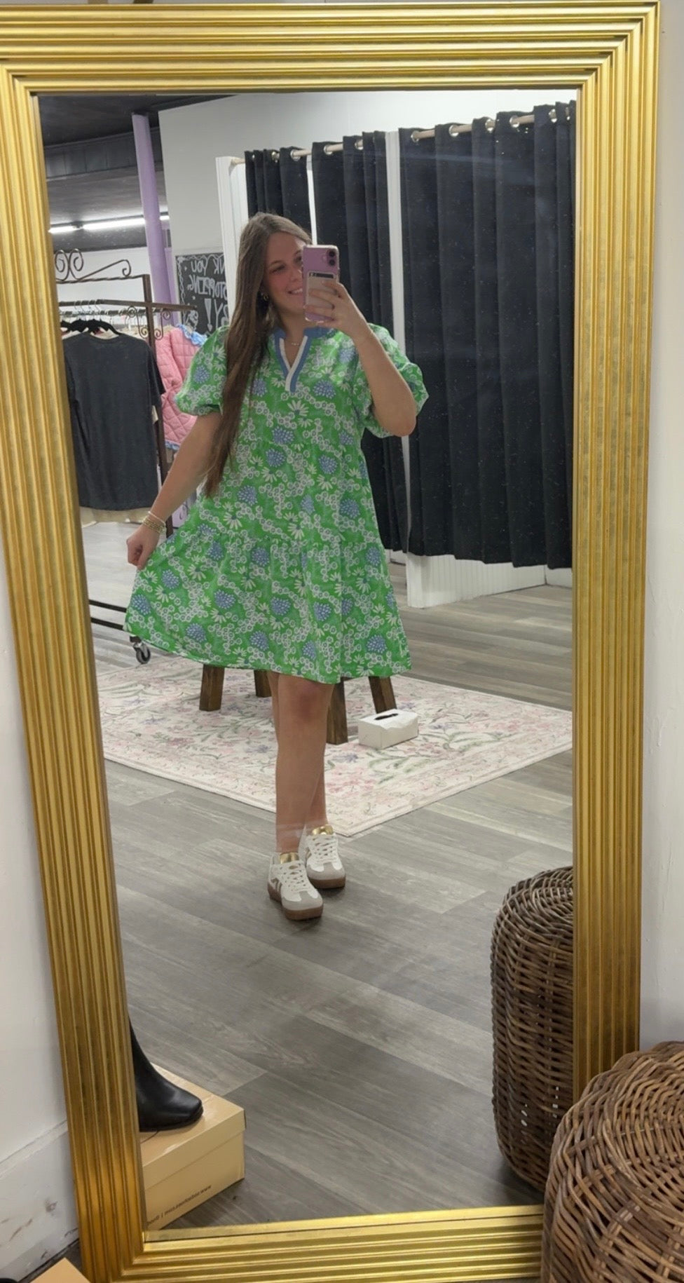 Kinsley Daisy Green Dress