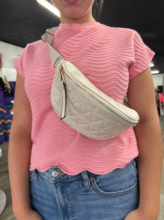 Cream Belt Bag