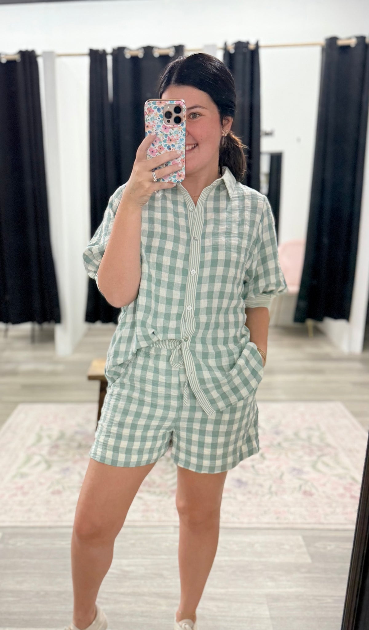 Holly Gingham Short Set