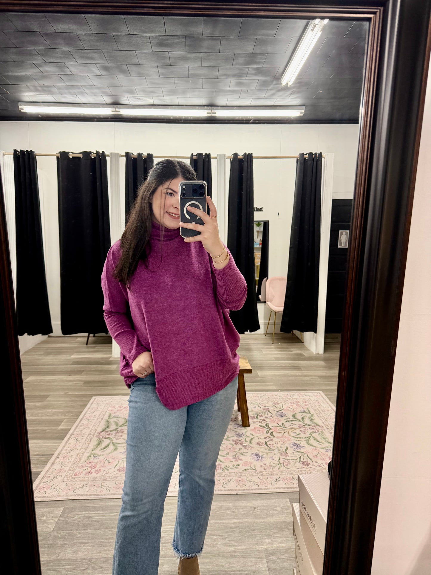 Brushed Soft Turtle Neck Top