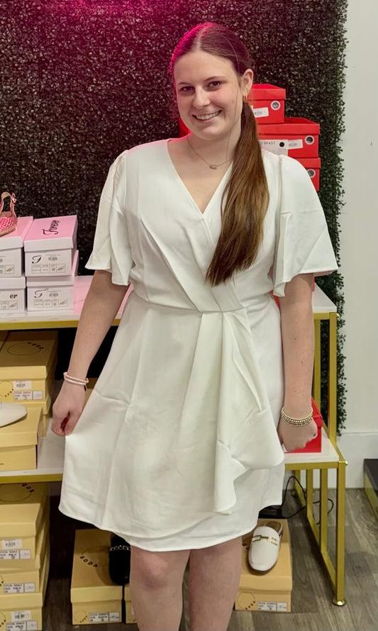 Classy Ruffled Wrap Dress