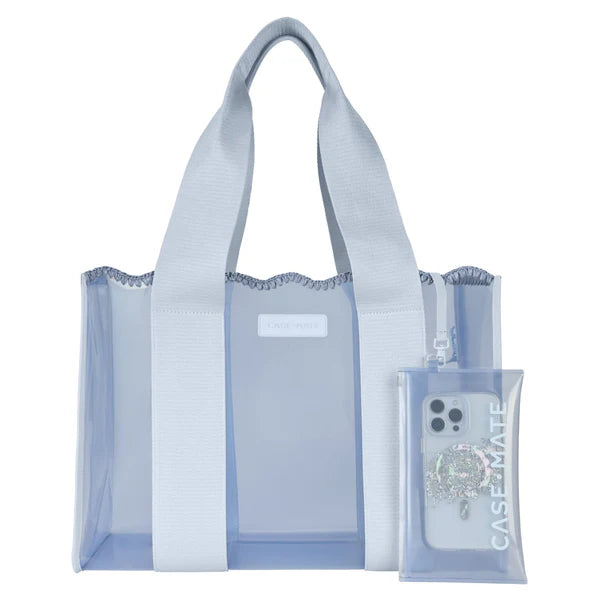 Case Mate Carolina Blue Crochet Wave Jelly Tote