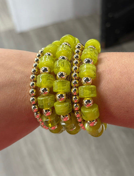 Dallas Green Chunky Bracelet Set