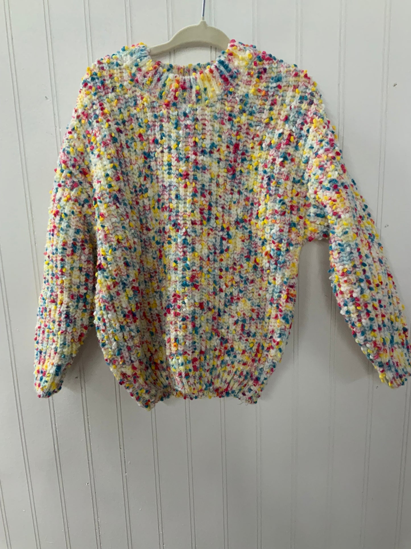 Girls Rainbow Confetti Sweater