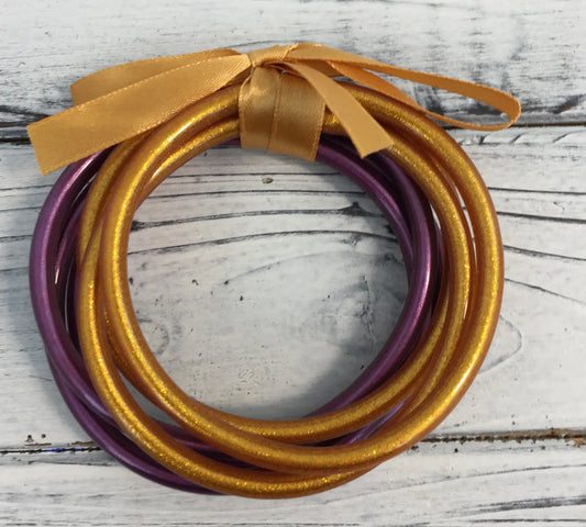 Purple & Gold Bangle Set