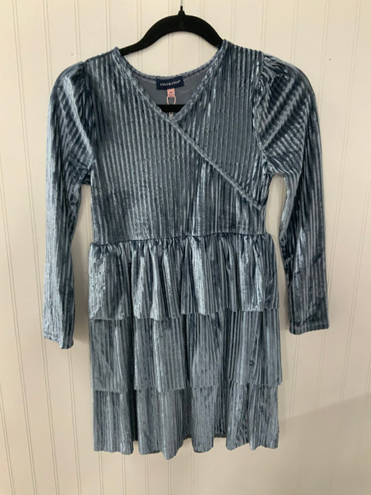Tween Blue Velvet Dress