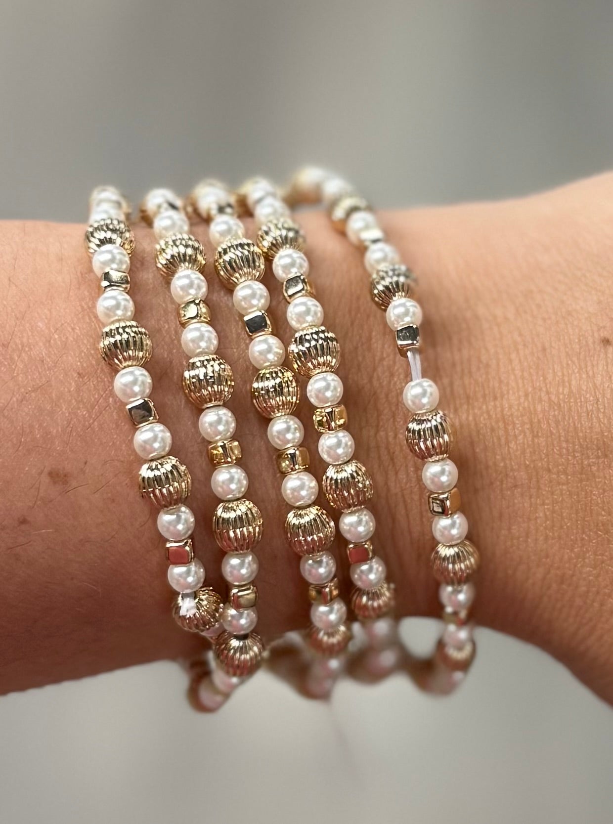 Stella Pearl Bracelet Set