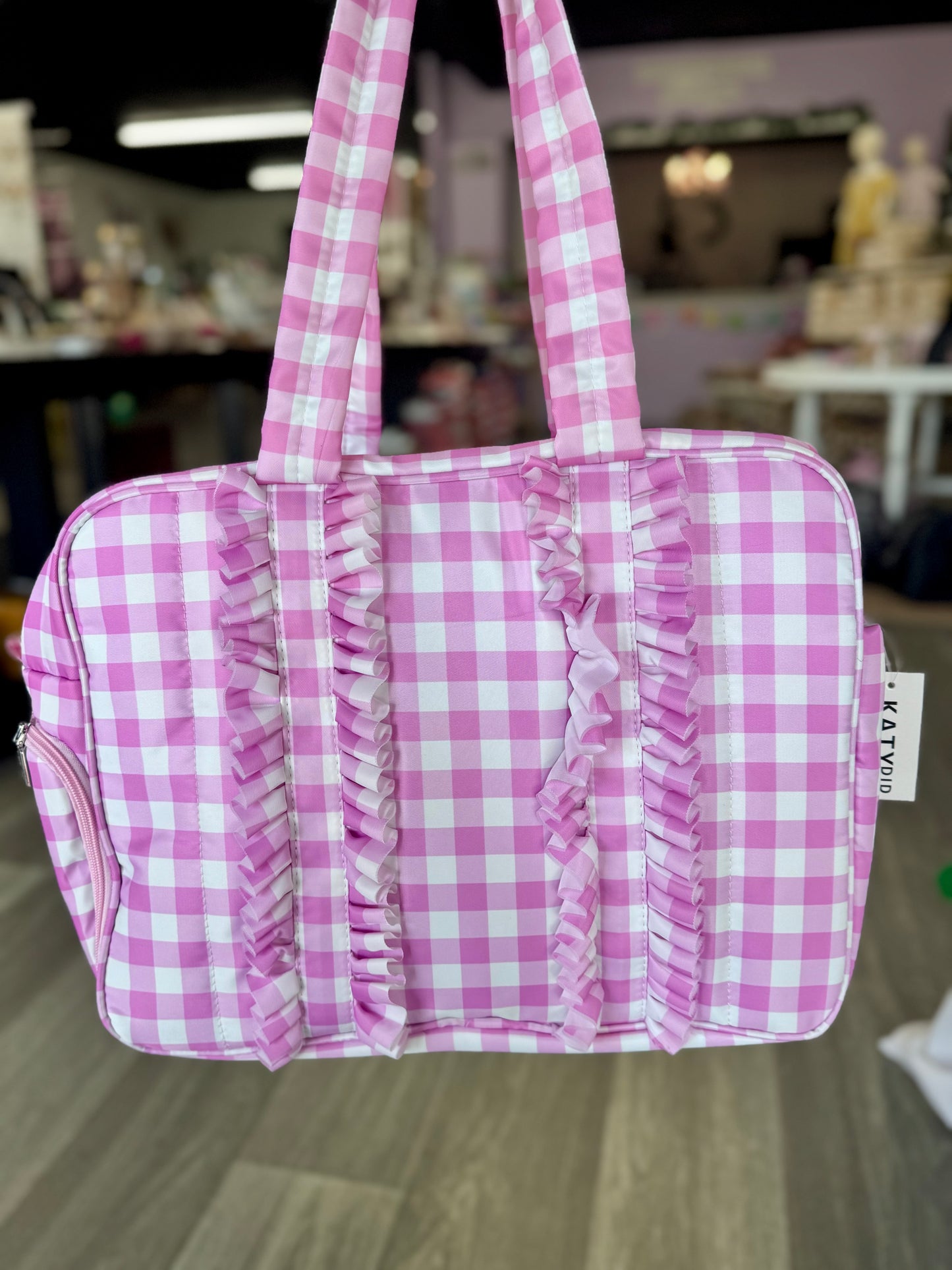 Checkered Duffle Bag