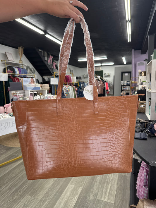 Camel Crocodile Purse
