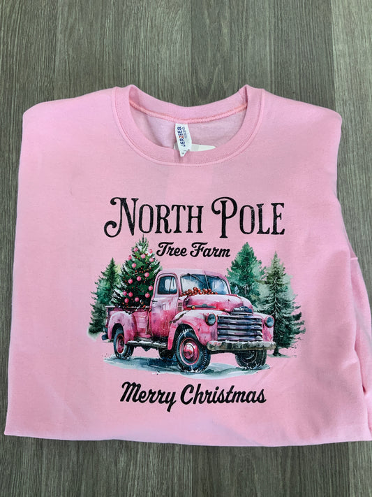 Pink North Pole Sweatshirt