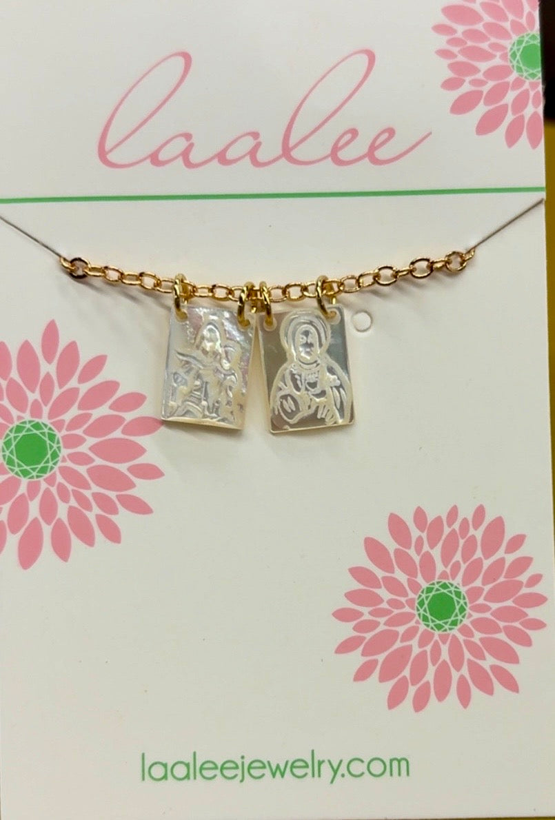 Gold Scapular Necklace