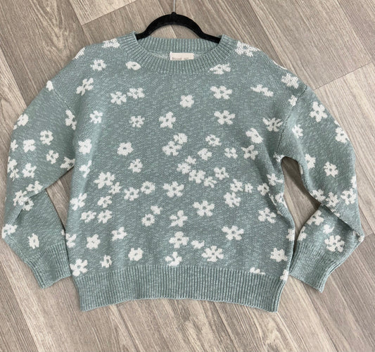 Sage Flower Sweater