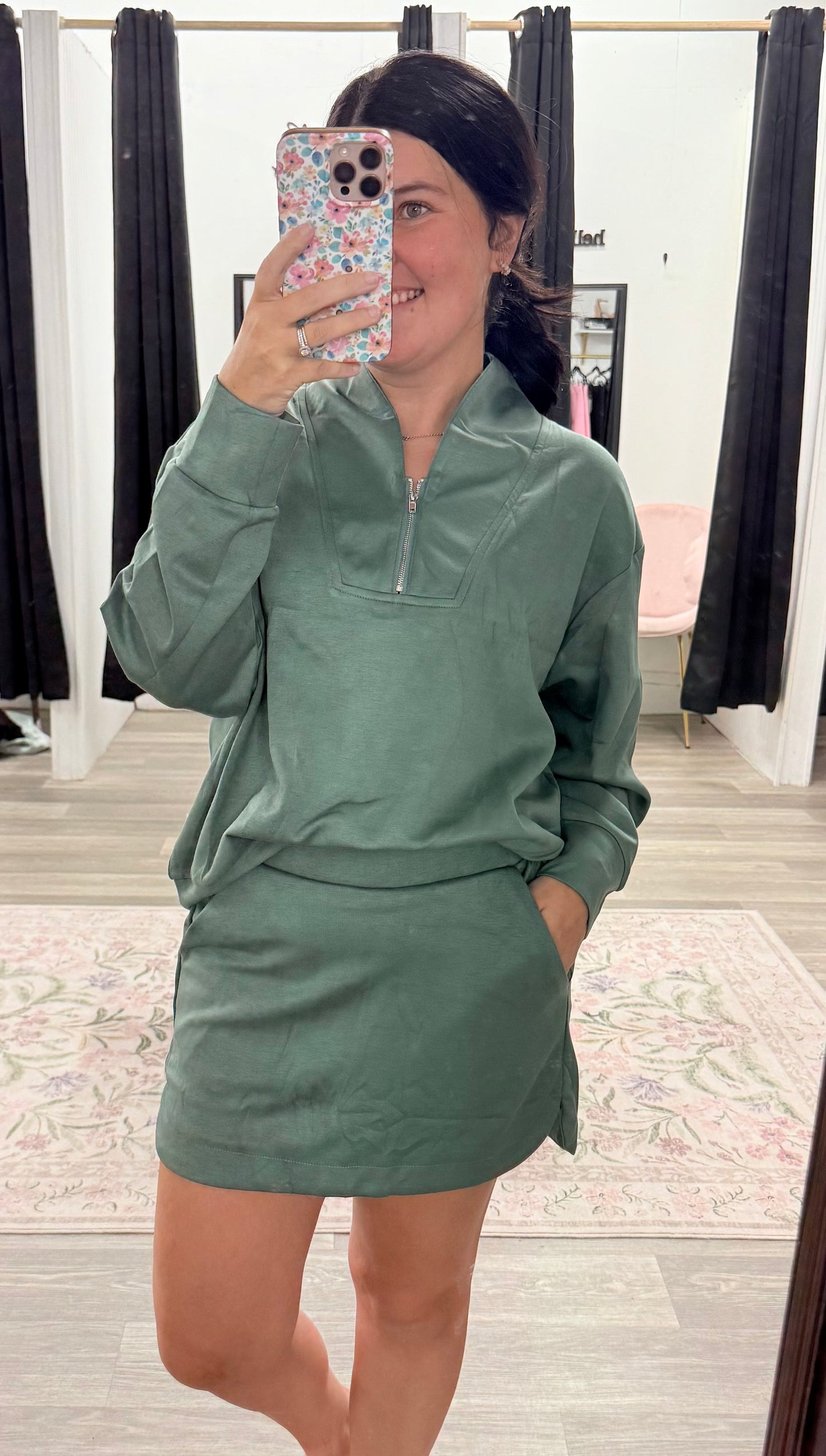 Slate Green Skort Set