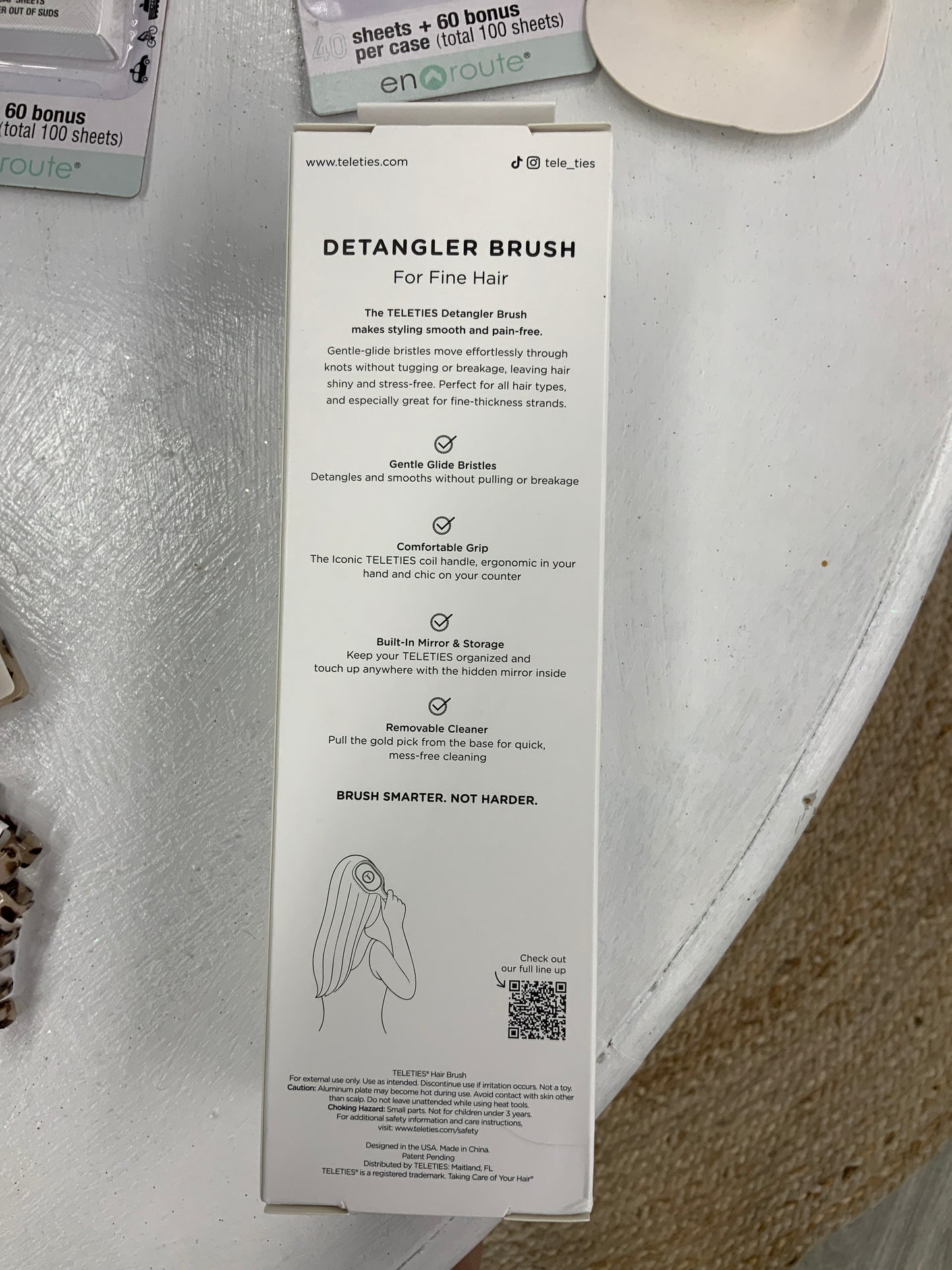 Teletie Detangling Hair Brush with Storage
