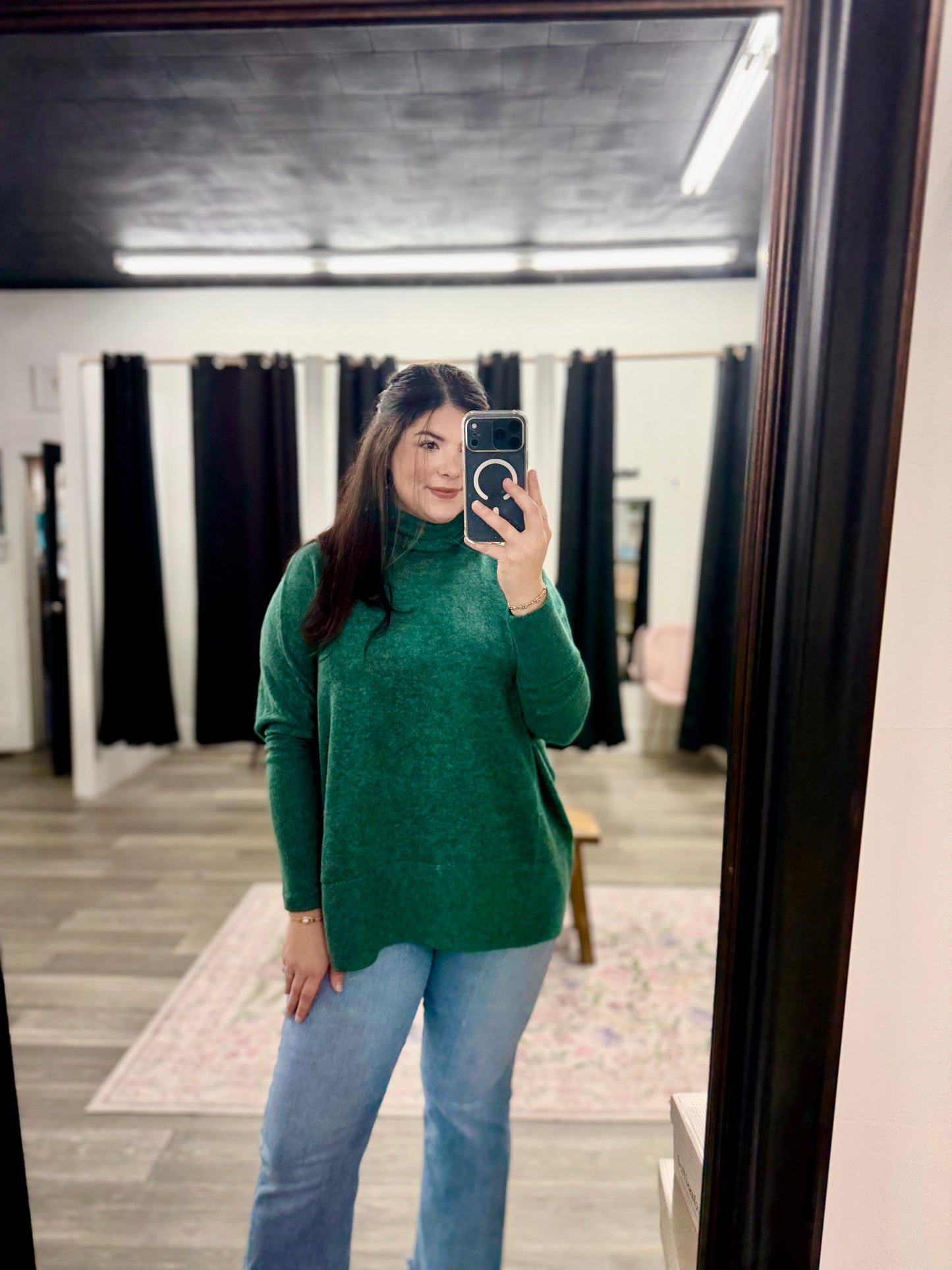 Brushed Soft Turtle Neck Top