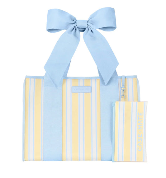 Case Mate Cabana Stripe Bow Jelly Tote